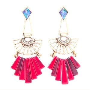 Geometric Hollow Out Resin Alloy Vintage Earrings